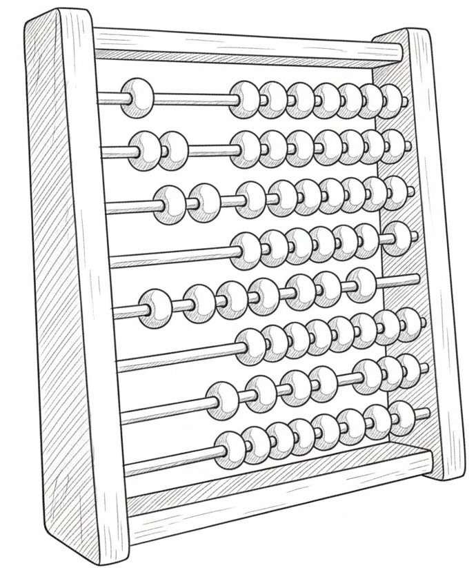 abacus-line-art